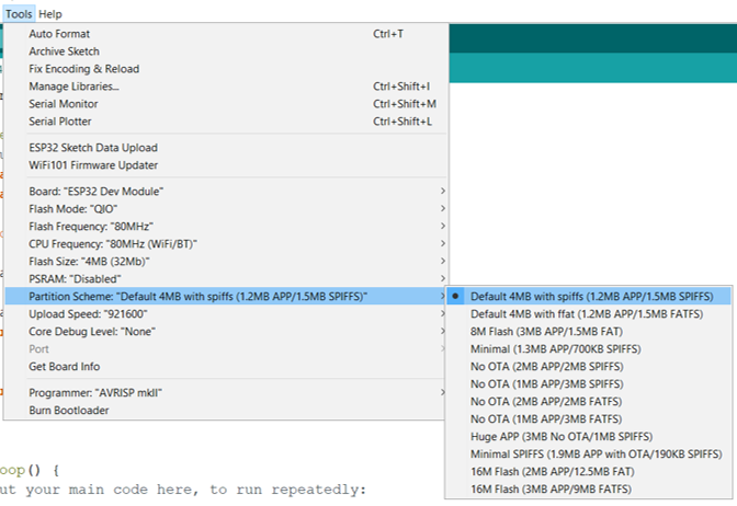 ESP32 Arduino SPIFFS: File upload IDE plugin - techtutorialsx