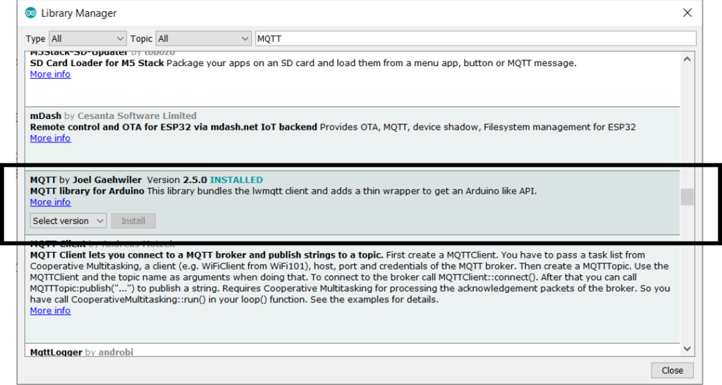 Installing the MQTT Library